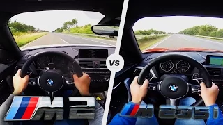 BMW M2 vs M235i Acceleration Test Drive Autobahn & Sound