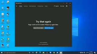 Page could not be loaded refresh | Microsoft store not downloading and installing apps Windows 10