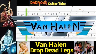 Drop Dead Legs - Van Halen - Lead Guitar TABS Lesson (Rewind)