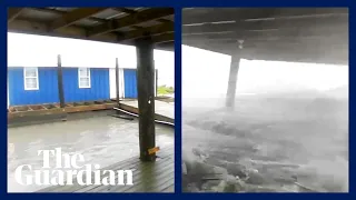 Locked-off camera shows devastating power of Hurricane Ida