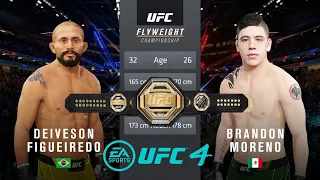 UFC 263 - Deiveson Figueiredo Vs Brandon Moreno 2 -  Flyweight Title Fight - EA UFC 4