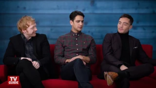 Ed Westwick, Rupert Grint and Luke Pasqualino promoting Snatch