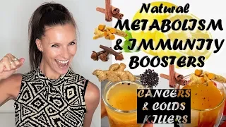 Natural IMMUNITY & METABOLISM Boosters, COLDS/FLU & CANCER Killers: GINGER-TURMERIC SHOTS & TEA