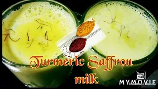 Turmeric saffron milk ,ہلدی دودھ,हलदी दूध very healthy and easy