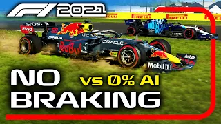 Can You Beat 0% AI WITHOUT BRAKING on the F1 2021 Game?!