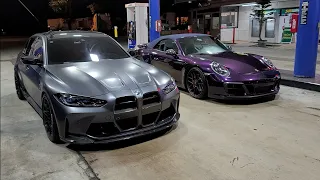 2022 BMW M3 Competition Bolt Ons E85 vs 2019 Porsche 911 Carrera GTS Upgraded Turbos MS109