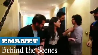 Emanet :322 Behind the Scenes Sıla Türkoğlu & Halil İbrahim Ceyhan Romantic Sharing Suprised Eve