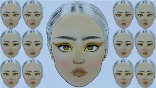Do You Suck At Makeup ? Watch this! Graphic Liner Makeup Face Chart