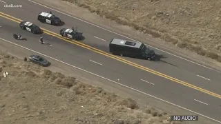 High-speed chase of stolen San Diego party bus ends in crash on LA freeway