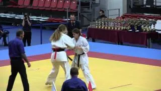 Хрипунова Анастасия -- Кособокова Людмила www.kyokushin.su