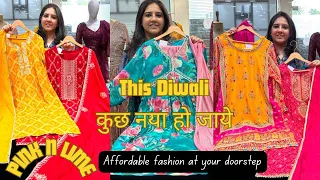 Affordable suits for Diwali I Pink N Lime II