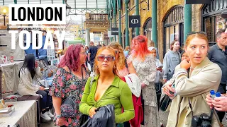 LONDON WALK | CENTRAL LONDON BUSY APRIL AFTERNOON WALKING TOUR (Piccadilly Circus to Covent Garden)