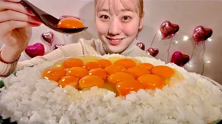 ASMR Raw Egg Rice【Mukbang/ Eating Sounds】【English subtitles】
