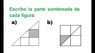 Escribo la parte sombreada de cada figura: (Fracción)