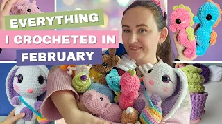 Everything I crocheted in February, summer crochet patterns, easter crochet pattern, crochet testers