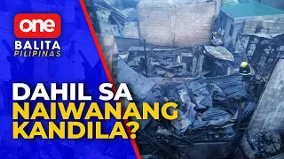 Naiwanang kandila, sanhi raw ng sunog sa Navotas