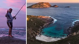 Fishing and Camping on Secret WA Beach.