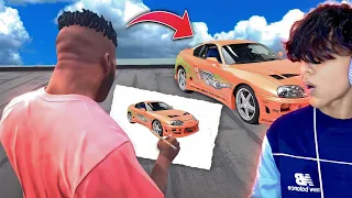 GTA 5 But Whatever I DRAW COMES To REAL LIFE!