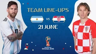 LINEUPS – ARGENTINA V CROATIA - MATCH 23 @ 2018 FIFA World Cup™