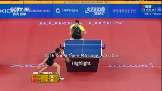 2016 Korea Open MA Long vs XU Xin Highlight