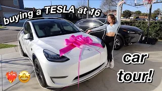 BUYING A TESLA AT 16 | car tour! Nicole Laeno