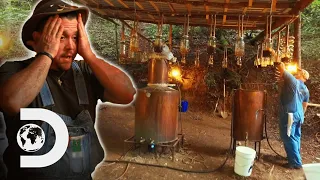 The Fig Moonshine Rig Nearly Explodes! | Moonshiners