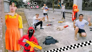 SQUID GAME Million Dollar Bonus | Green Light Red Light Warrior Nerf Guns Team Challenge