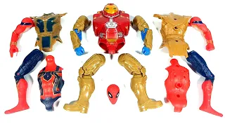 MERAKIT MAINAN SUPERHERO HULK BUSTER IRON VS THANOS ARMOR VS SPIDERMAN AVENGERS TOYS