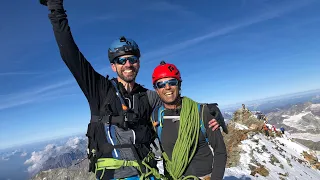 Matterhorn Besteigung 4478 m am 13.09.2021 über Hörnligrat, Karsten Flau mit Walter Rossini