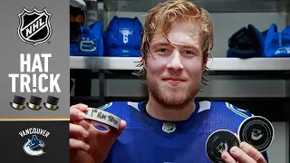 Brock Boeser tallies the first hat trick of his NHL career