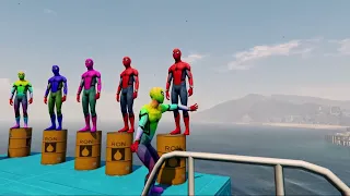 GTA 5 Epic Water Ragdolls Spiderman Vs Minions | Jumps/Fails ep.86