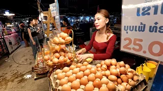 Cheap street food in Laos. Vientiane night market