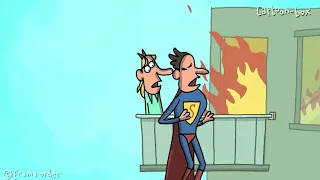 The Burning Apartment   starring SUPERMAN   Cartoon Box    by FRAME ORDER