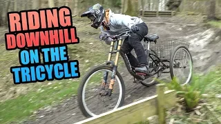 RIDING DOWNHILL ON THE EXTREME MTB TRICYCLE!