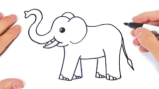 How to draw a Elephant Step by Step | Elephant Drawing Lesson