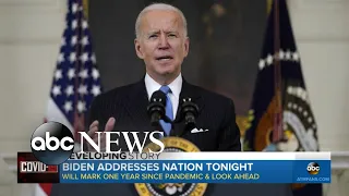 Biden to address nation on anniversary of pandemic