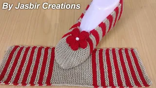 How to Knitt Very Easy LADIES BOOT - SOCKS - Size 7--8 No.  Jasbir Creations