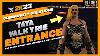 WWE 2K23 Taya Valkyrie Entrance, Top Moves, Signatures, Finishers, & Victory Motion