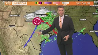 Payton's Sunday Forecast: Rain and cold front move in Sunday night