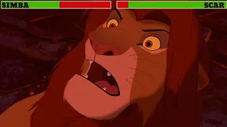 SIMBA VS SCAR WITH HEALTHBAR || The Lion King 1994 || REEM RISH