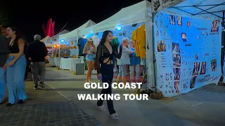 GOLD COAST Walking Tour  - Surfers Paradise Beach - Beach Front Markets - Cavill lane.  12.4.2024.