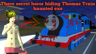 There's horor secret hiding Thomas Train Exe haunted in city 😱 Sakura School Simulator