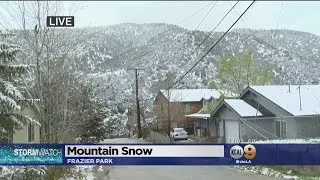 Storm Brings Snow To Mountain Communities