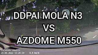 DDPAI MOLA N3 DASH CAM VS AZDOME M550 DASH CAM