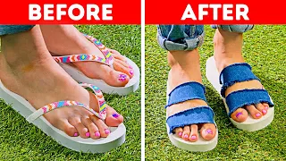 OLD SHOES TRANSFORMATION IDEAS || Easy Ways to Upgrade Your Shoes by 5-Minute DECOR!