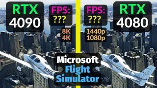 RTX 4090 vs 4080 - Microsoft Flight Simulator PC 2020 / MSFS 2020 - 1080p 1440p 4K 8K