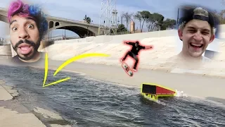 Trying to Kickflip over the LA River!