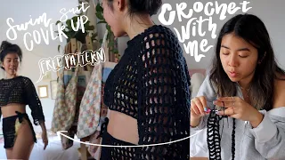 crochet a swimsuit cover up with me (pattern included)