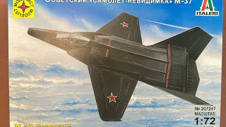 1/72 Italeri MiG 37 Ferret E Stealth Fighter Concept unboxing and review