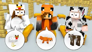 Monster School : Cute Girl Animal & Cute Baby ANIMALS - Minecraft Animation